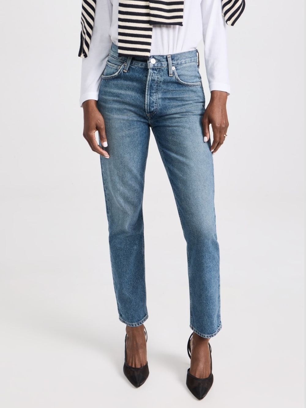 Citizens Of Humanity Charlotte High Rise Straight in Medium Wash